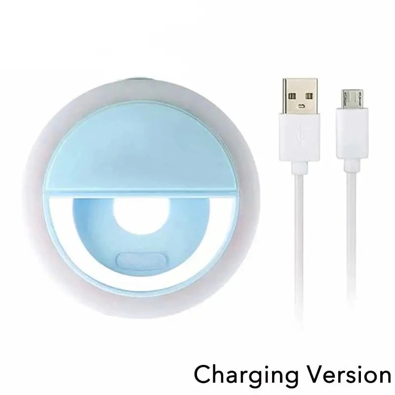 The Blue LED Light Selfie Ring.