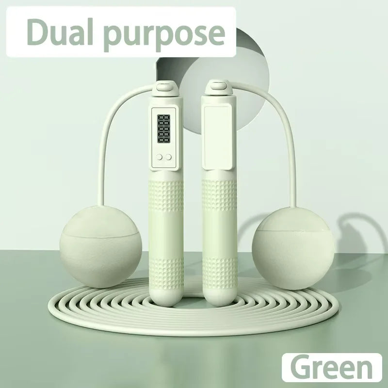 Image of the Green Intelligent Counting Cordless Jump Rope.