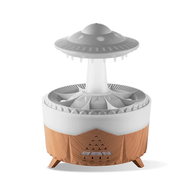 Image of the Zen Woodgrain AuraCloud UFO Rain Humidifier.