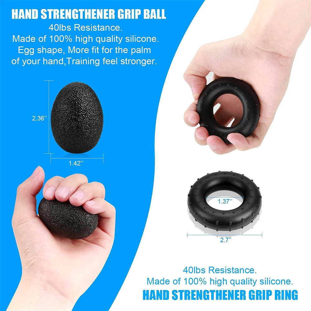 Silicone grip ring, part of the package of adjustable hand grip Strengthener.