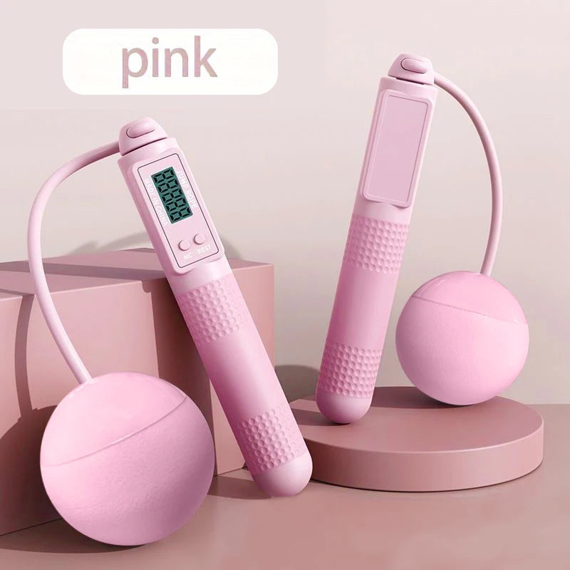 Image of the Pink Intelligent Counting Cordless Jump Rope.