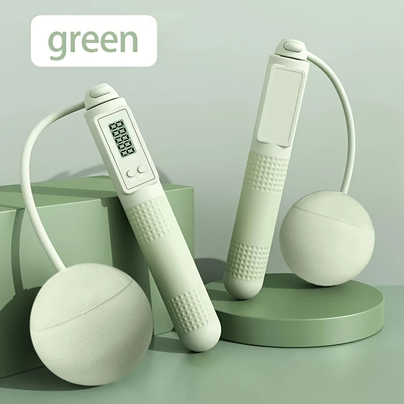 Image of the Green Intelligent Counting Cordless Jump Rope.