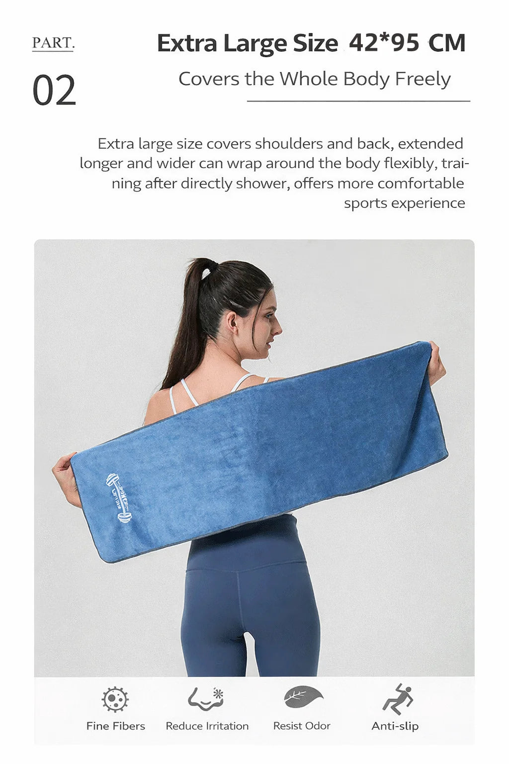 Person holding the Microfiber Towel.