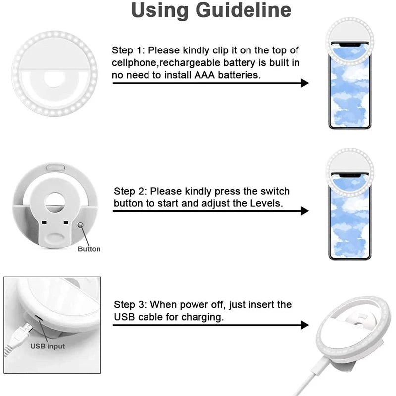 Image about the LED Light Selfie Ring.