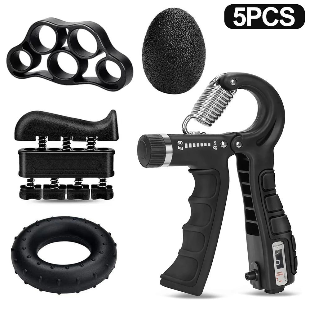 5pc set of the adjustable hand grip Strengthener.