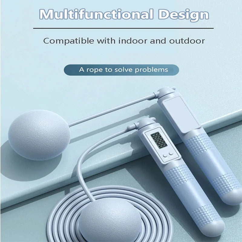 Image of the Blue Intelligent Counting Cordless Jump Rope.