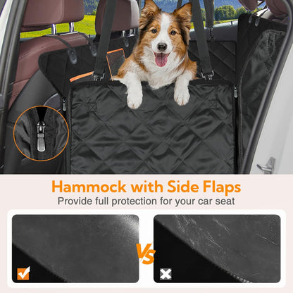 Premium Dog Car Seat Cover for Back Seat - 600D Heavy Duty