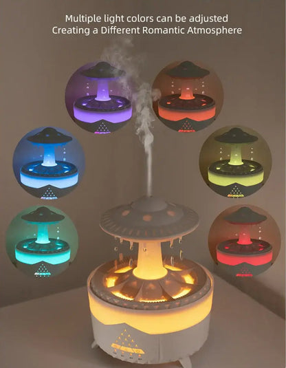 Variants of the AuraCloud UFO Rain Humidifier.