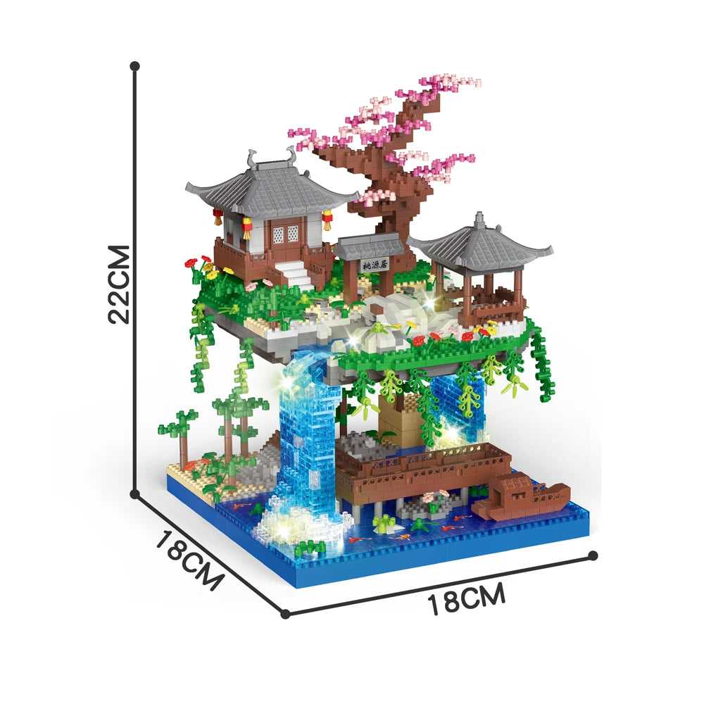 Angle of a version of the Sakura Tree with LED Lights.