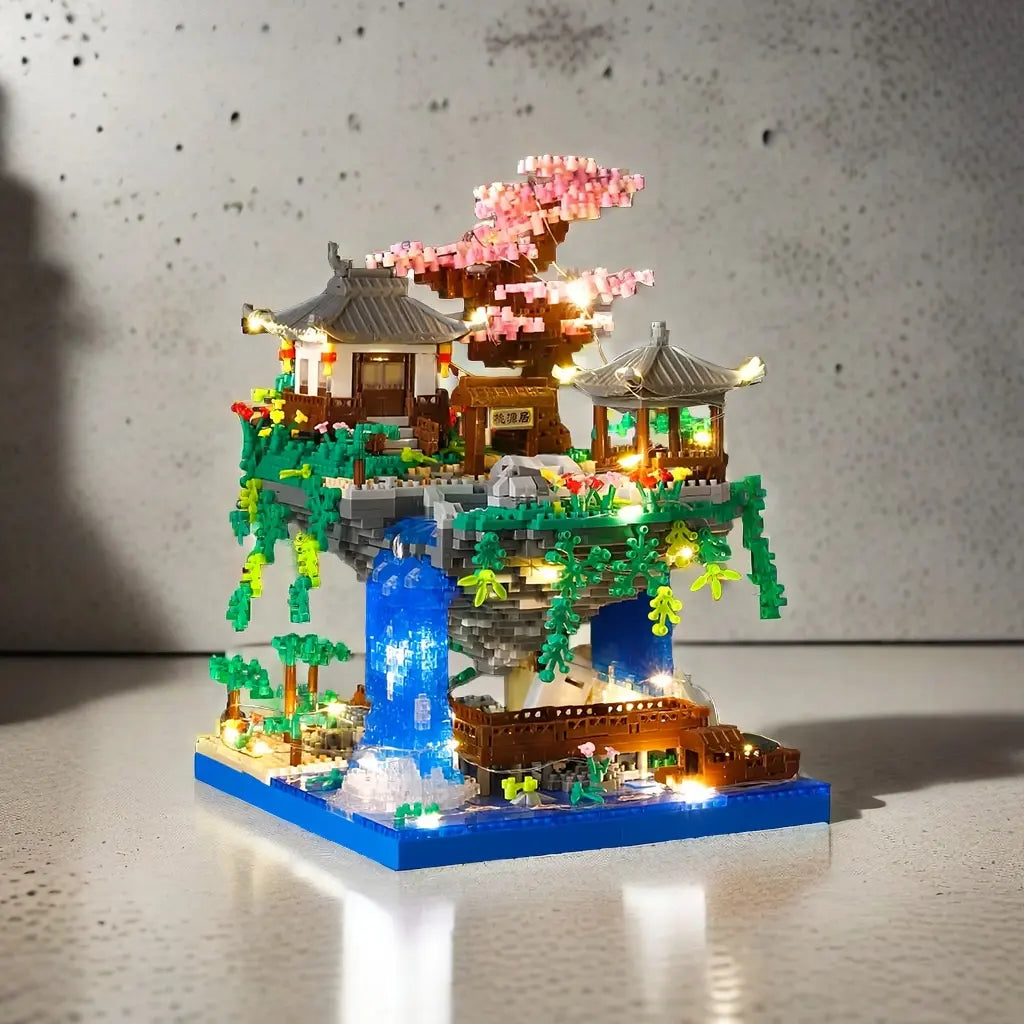 Angle of a version of the Sakura Tree with LED Lights.