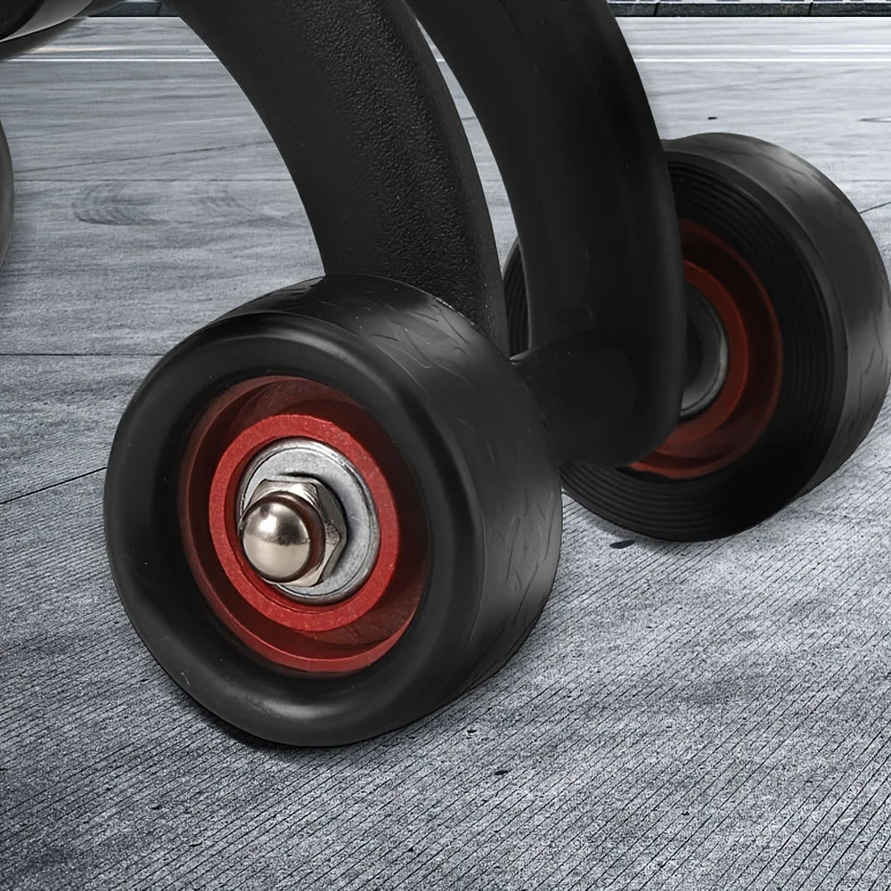 Lower shot of the tires on the Abdominal Exercise Wheel.
