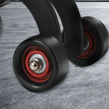 Lower shot of the tires on the Abdominal Exercise Wheel.