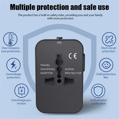 Universal Travel Adapter protection and Security.
