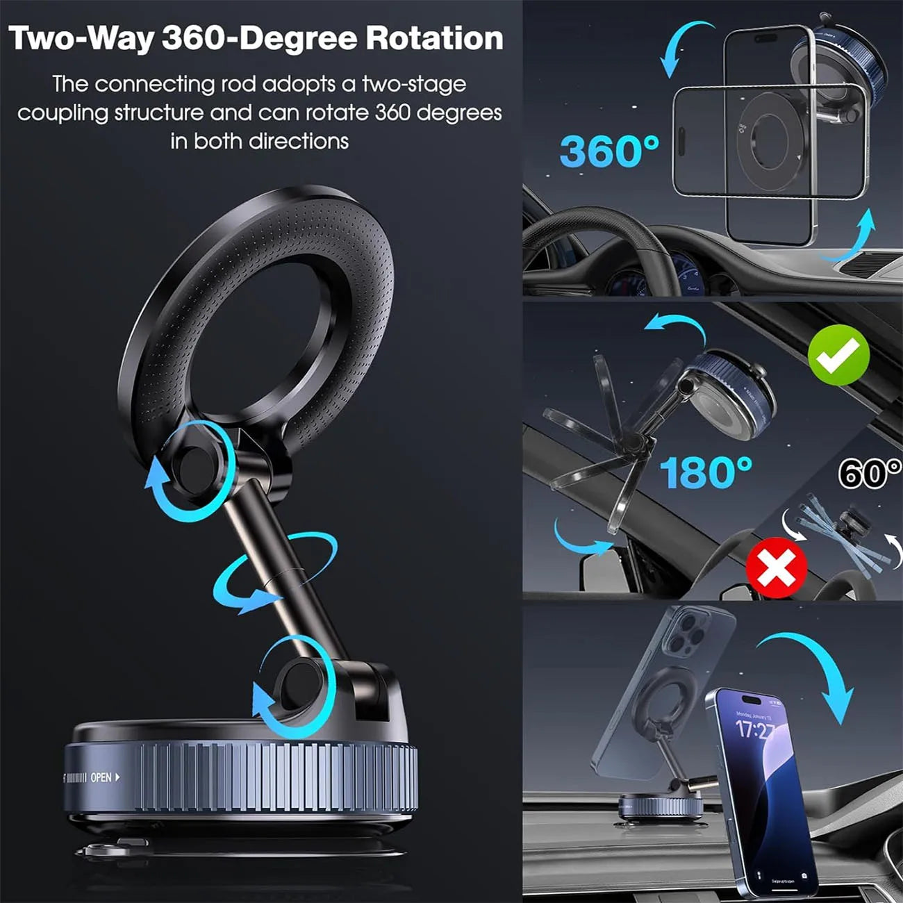 Image of the Suction Cup Phone Mount.