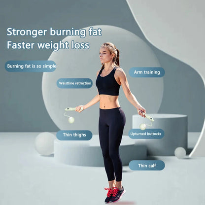 Image of a person using the Intelligent Counting Cordless Jump Rope.