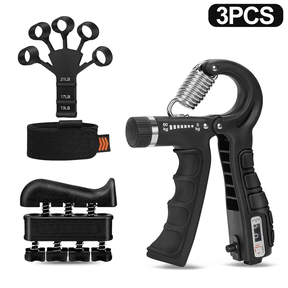 3pc set of the adjustable hand grip Strengthener.