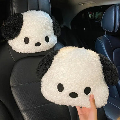 Both pieces of the Car Headrest Neck Pillow set.