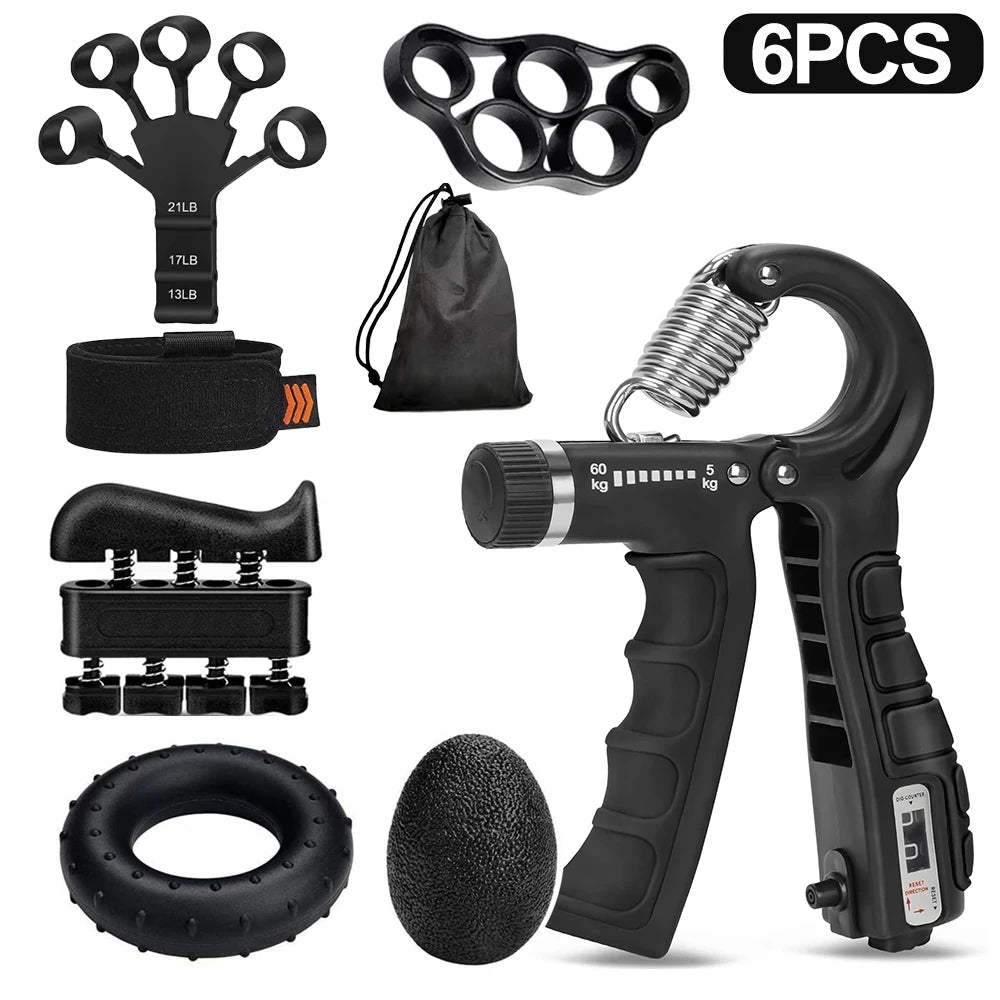 6pc set of the adjustable hand grip Strengthener.