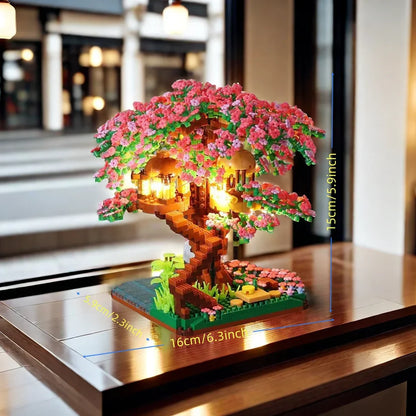 Angle of a version of the Sakura Tree with LED Lights.