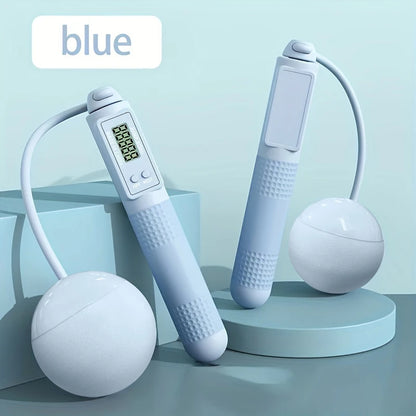 Image of the Blue Intelligent Counting Cordless Jump Rope.