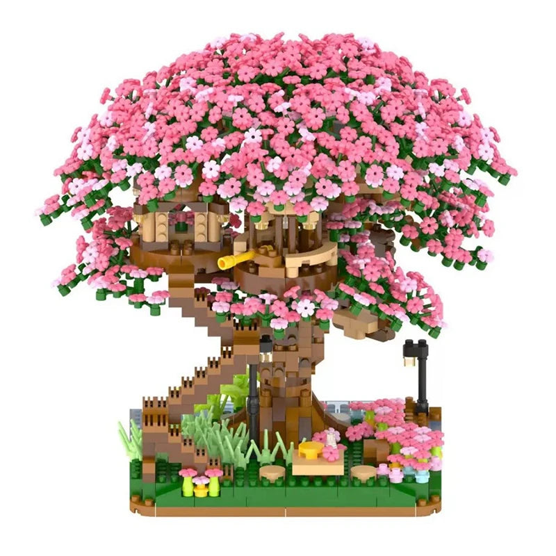The Sakura Tree with LED Lights against a white background.