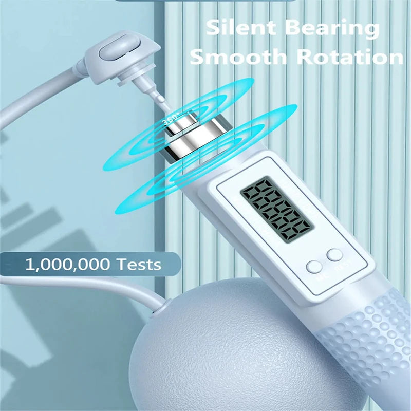 The Blue Intelligent Counting Cordless Jump Rope.