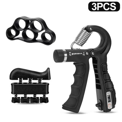 3pc set of the adjustable hand grip Strengthener.