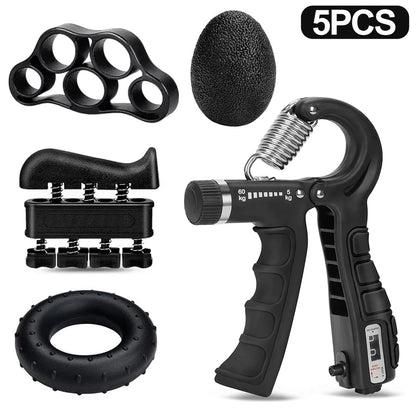 5pc set of the adjustable hand grip Strengthener.