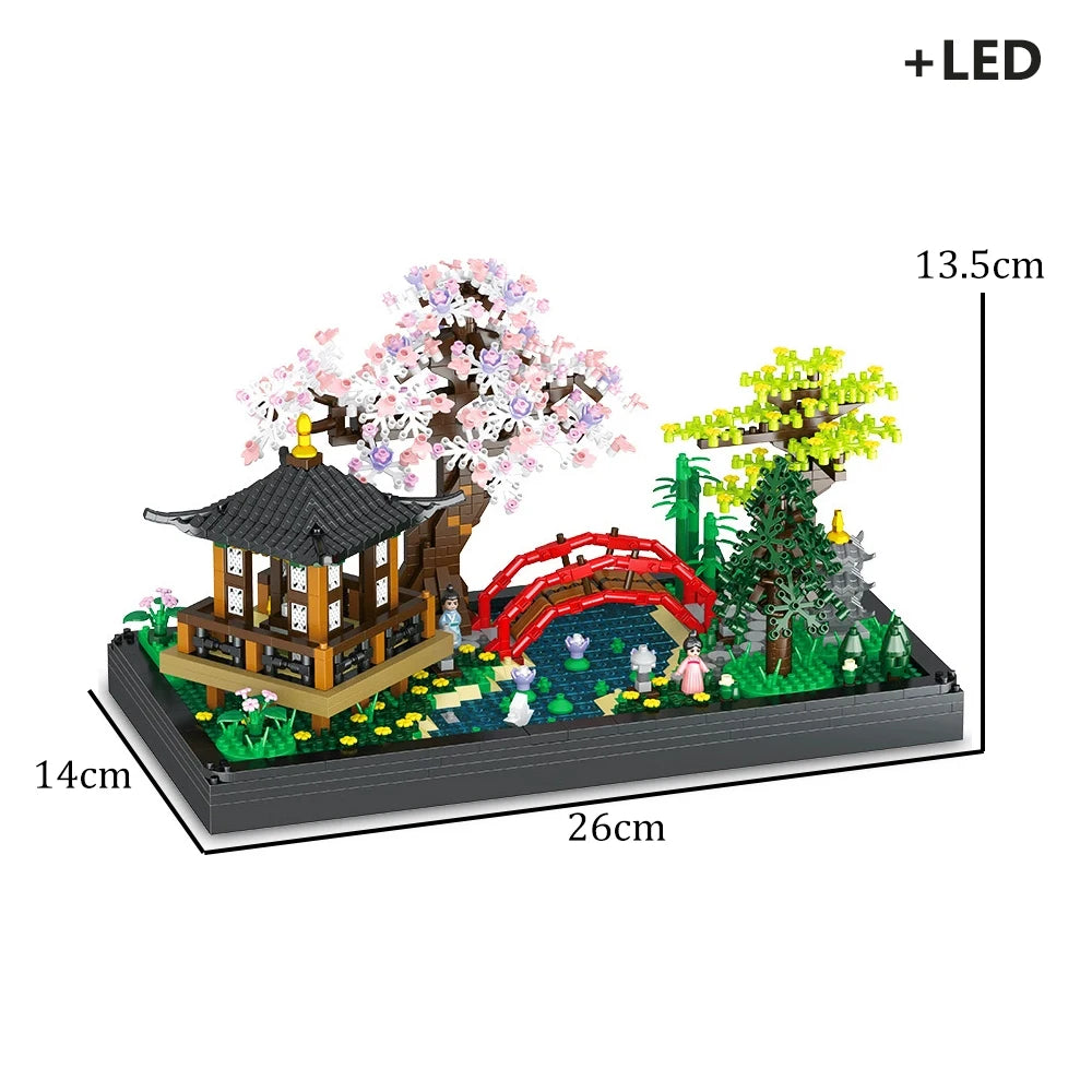 Angle of a version of the Sakura Tree with LED Lights.