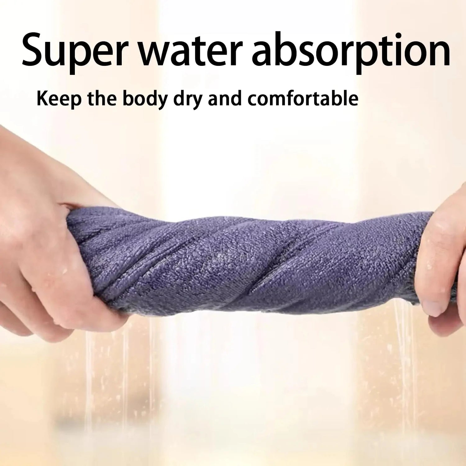 Demonstrating the Microfiber Towel&